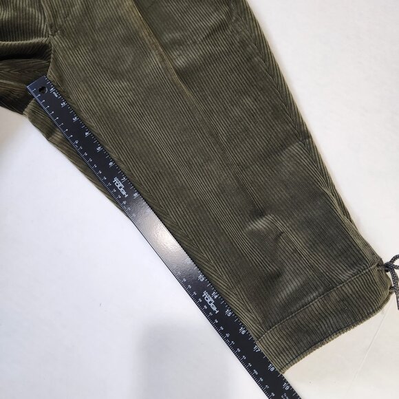 Vintage 80s NWT German Octoberfest Knickerbocker Pant 35" x 18.5" Green Corduroy - Picture 9 of 12